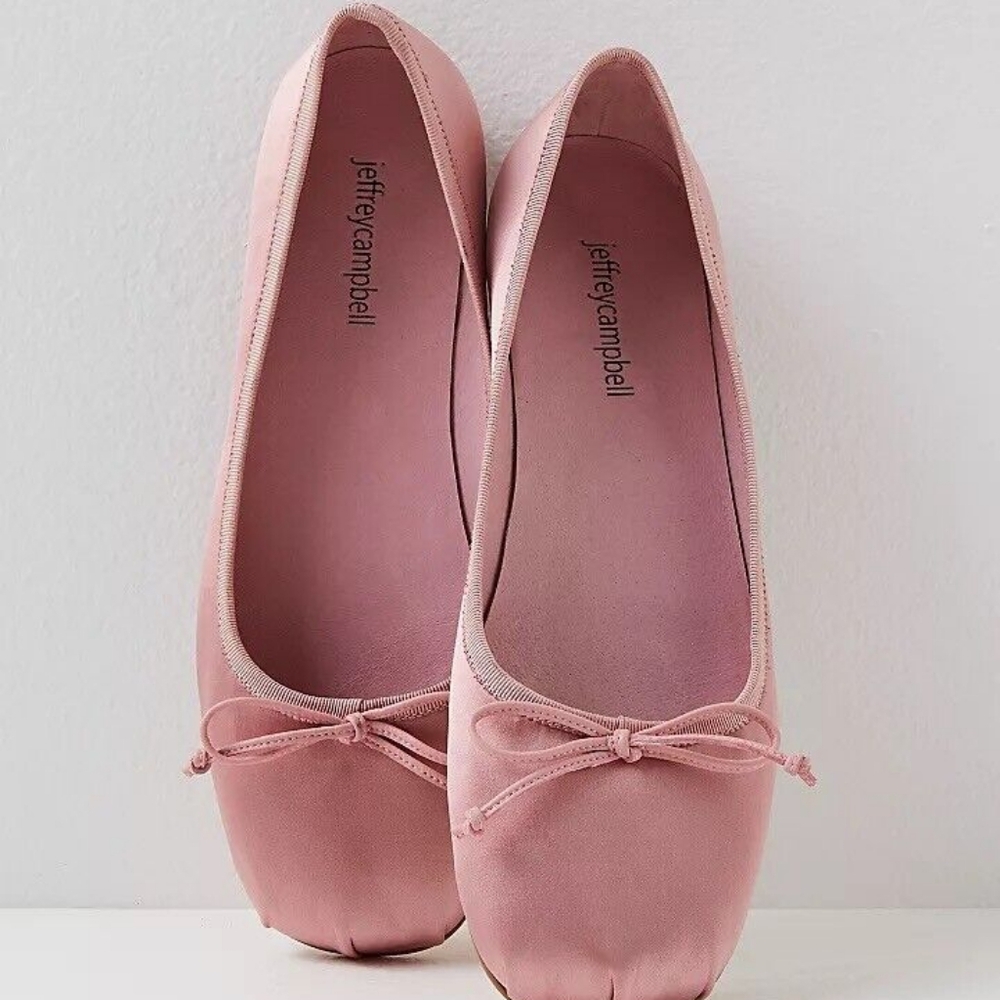 Jeffrey Campbell Ballet Flats Dark Pink Satin Aurora Ballet Flats Size 9